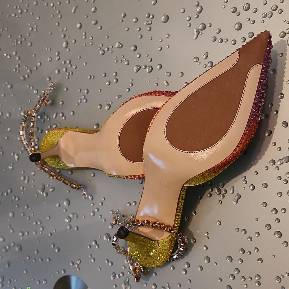 Authentic New Jimmy Choo  Saeda 100 Pink and Purple Crystal Heels - Picture 2 of 4